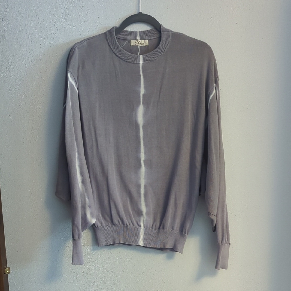 Elan Gray Tie-Dye Crewneck Sweater